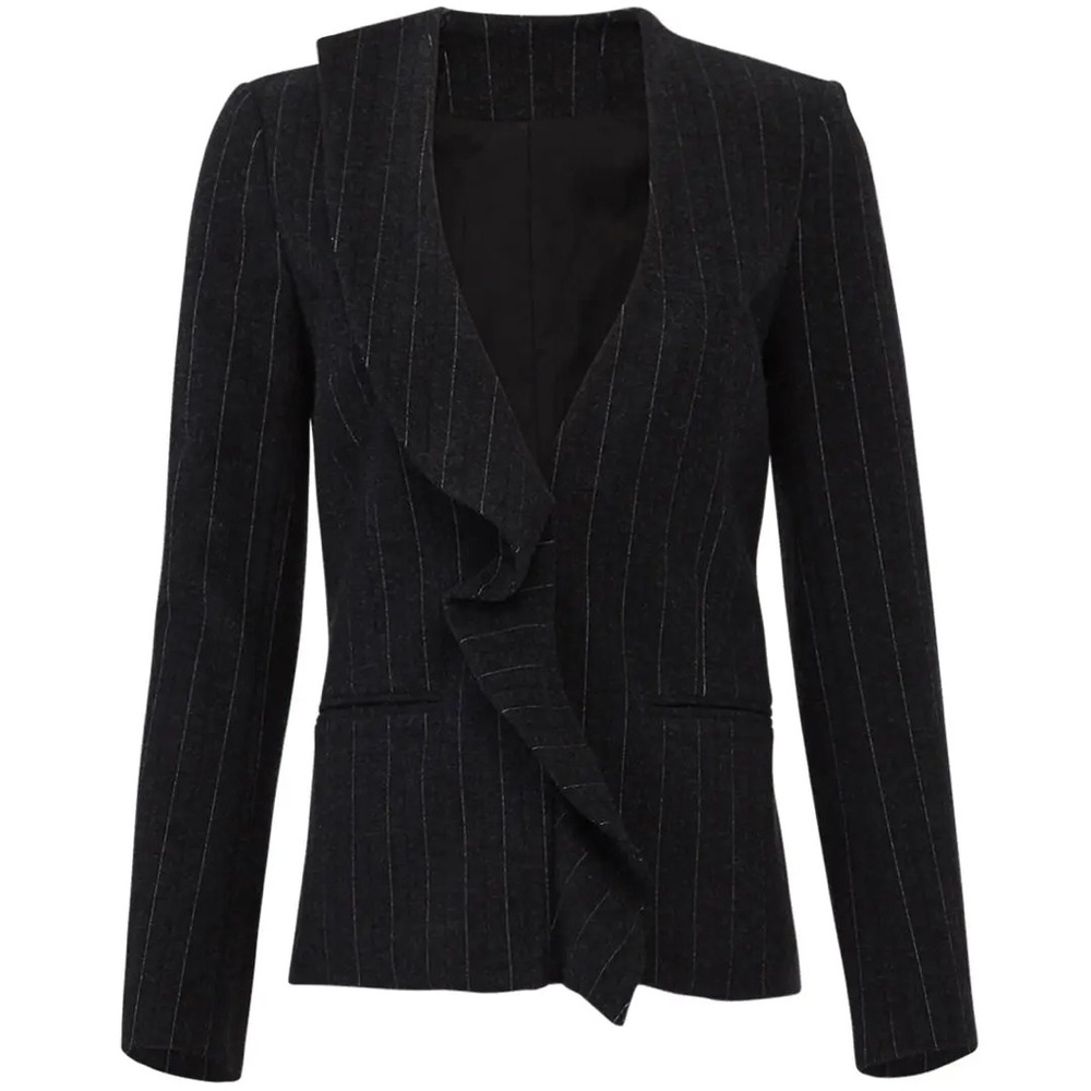 Like New Saylor Black Striped Women's Blazer, Size Medium.